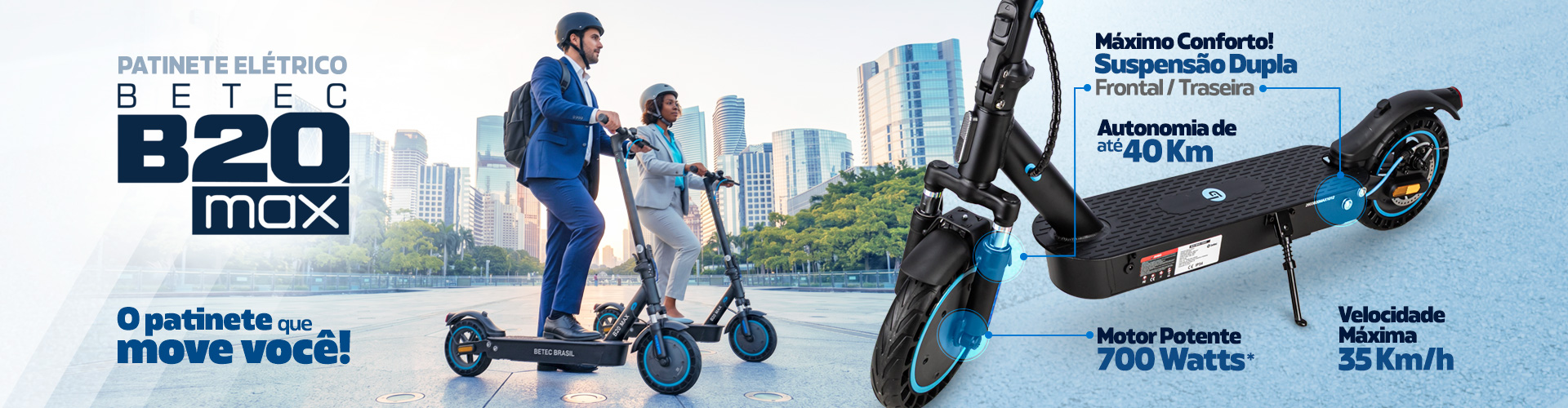 Patinete Elétrico B20 MAX